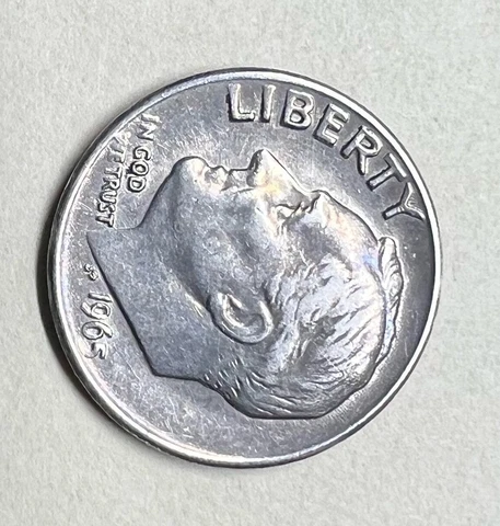 1965 roosevelt dime error Cover