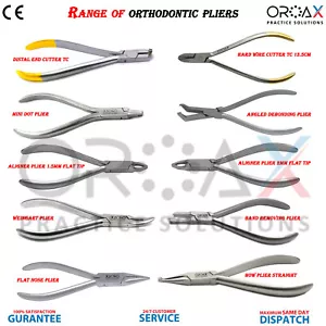 Alicates dentales profesionales aparatos ortodoncia alambre doblado bucle formadores cortadores - Imagen 1 de 26