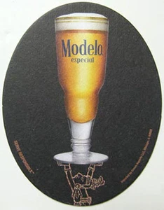 MODELO ESPECIAL Cerveza Bieruntersetzer, Passepartout mit MEXIKANERN mit FLASCHE, MEXIKO - Bild 1 von 2