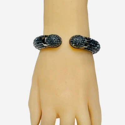 Nuevo Brazalete Joan Boyce Cristal Brazalete Azul Pavimentado Cristales Swarovski Besable Foto 1 de 4