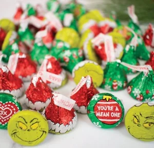 THE GRINCH KISSES HERSHEY'S MILK CHOCOLATE CANDY-TASTE THE GREENBOW GROSSPACKUNG - Bild 1 von 7