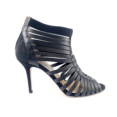 Jimmy Choo Black Multi-Strap Gladiator Caged Sandals Heels EU 38 - Image 1 of 4