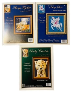 Counted Cross Stitch Patterns Unicorn Tiger Kustom Krafts Near North Treasures - Picture 1 of 1