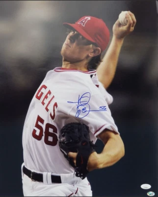 JERED WEAVER Signed LA Angels 16x20 Photo (JSA Basic COA) - Image 1 of 3