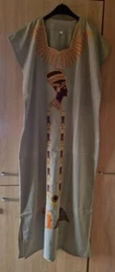 Damen Kaftan - Grau mit besticktem Motiv - Gr.L - Made in Ägypt - Ungetragen - Bild 1 von 5