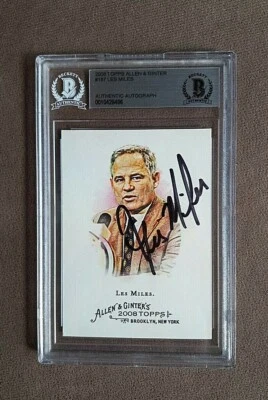 2008 Topps Allen & Ginter Les Miles Signed Card #187 Beckett Authentic Autograph - Image 1 of 2