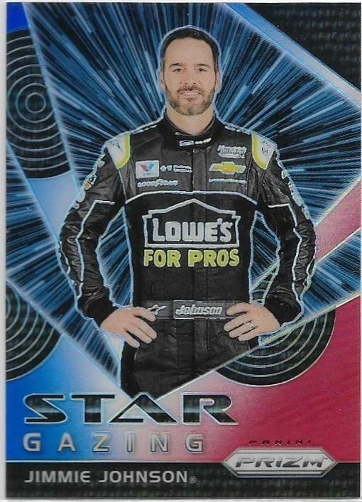 Jimmie Johnson 2018 Panini Prizm Star Gazing Red White Blue Prizm #65 - Image 1 of 1