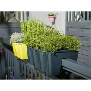 Flower Pot for Hanging Terrace Railing Rail-Mounted Balcony Box Trough-assorted - Picture 1 of 39