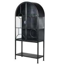 Cool Geometric Metal Cabinet With Glass Doors
