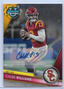 2023 BOWMAN CHROME UNIVERSITY CALEB WILLIAMS ROOKIE AUTO SIGNATURE