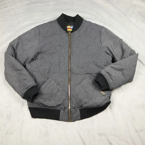 Eddie Bauer Jacket Mens Large Gray Black 1936 Skyliner Goose Down Quilted Coat - Picture 1 of 10