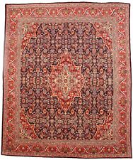 One of a Kind Vintage Traditional 10'4X12'6 Handmade Floral Oriental Rug Carpet