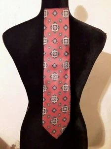 Christian Dior Monsieur Men's Necktie in Burgundy Red Blue Gold Classic Design - Picture 1 of 5
