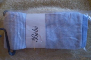 BNWT Bebe Minihaha Blue Stripe Leggings Sz 000 00 1 2 3 - Picture 1 of 3