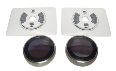 Nest Learning Thermostat A0013 3rd Gen Stainless Lot of 2 PARTS/REPAIR Untested - Image 1 of 4