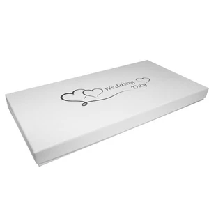 Wedding Day Gift Box White with Silver 22.5cm x 11.5cm x 2cm - Picture 1 of 3