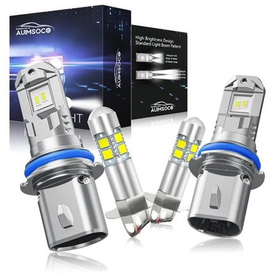 For Nissan Sentra 1995-1999 4x 9004 H3 LED Headlight Hi/Lo Fog Beam White Bulbs - Image 1 of 4