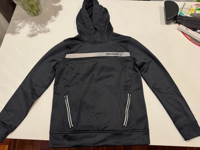 Sudadera con Capucha Abercrombie & Fitch Niños Negra Reflectante Forrada Lux Talla 13/14 Foto 1 de 4