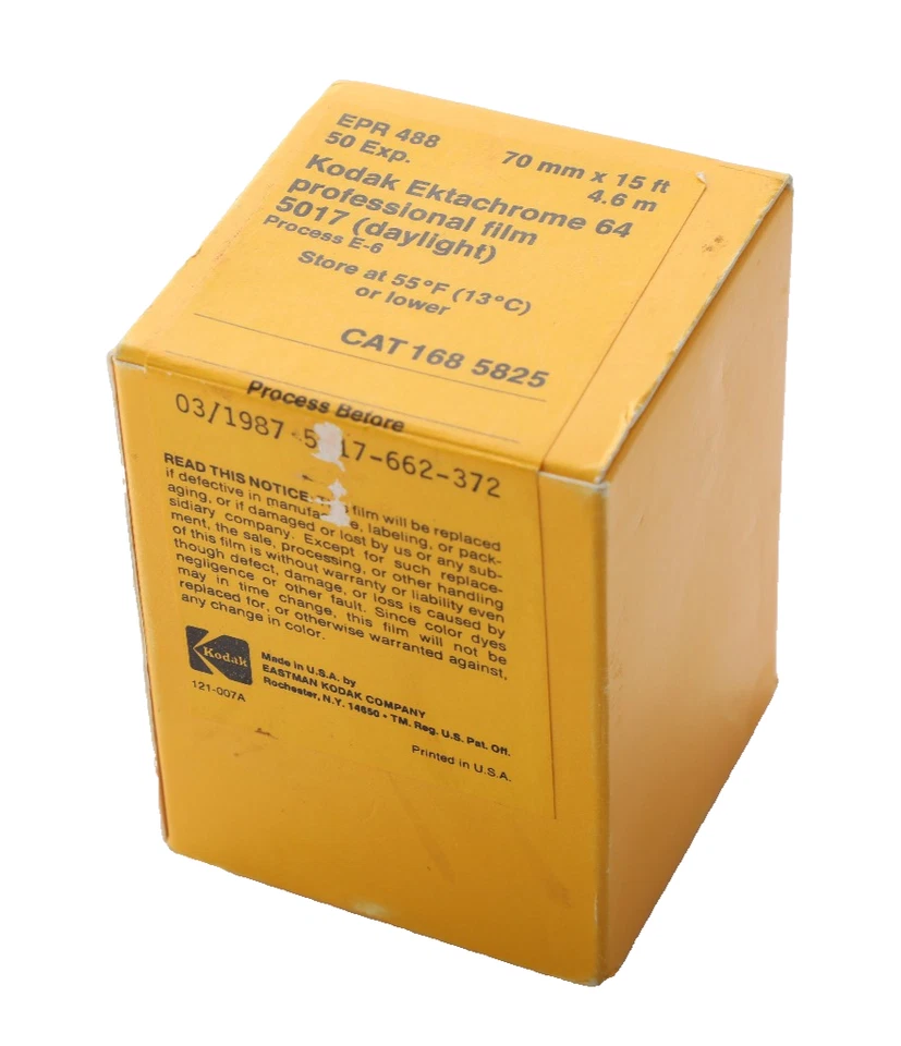 Kodak Ektachrome 70mm Bulk Film 15 Feet ASA 64 Film - Image 1 of 2