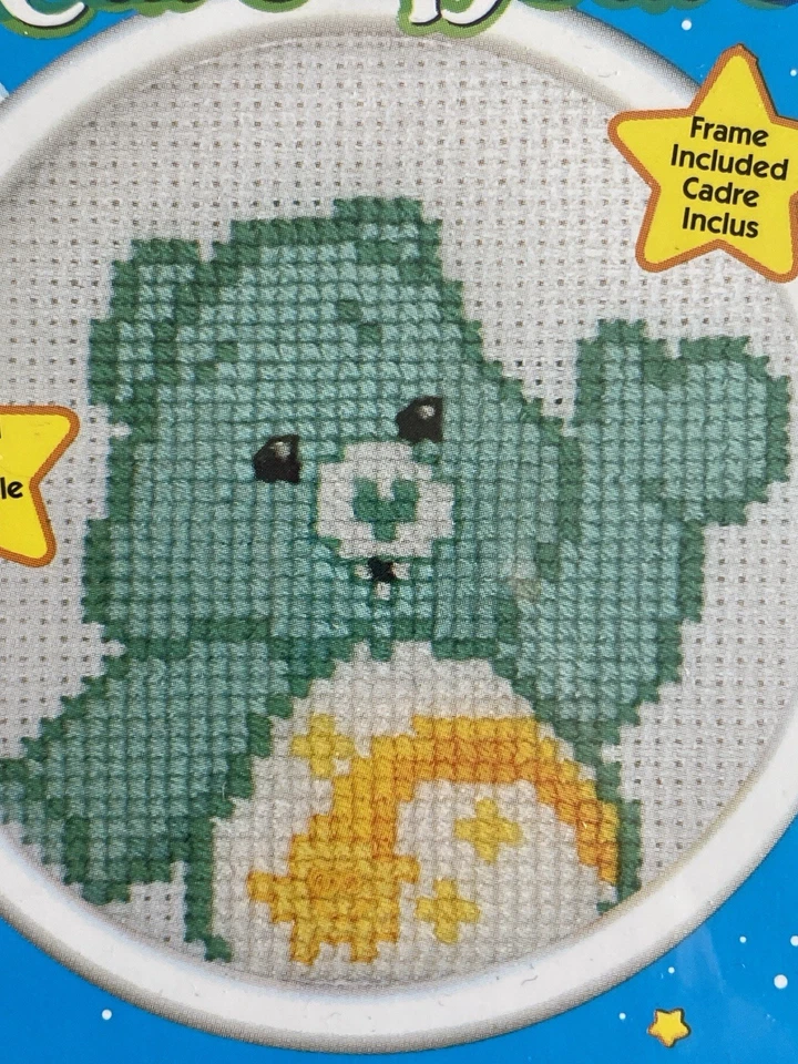 Care Bears Wish Bear Sending Wishes Counted Cross Stitch Pattern 2.89” Round