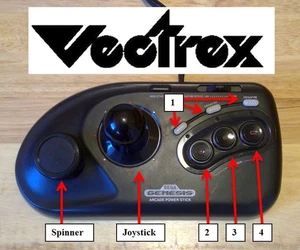 Sega Arcade Stick Modded Vectrex Hydra Controller Joystick Spinner Combo Mod - Picture 1 of 8