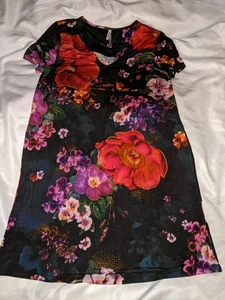 Soma Cool Nights Nachthemd Kurzarm Blumen Tshirt Style Fronttasche Gr. XS - Bild 1 von 24