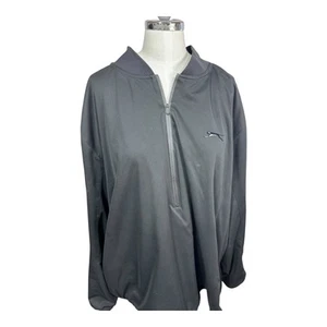 Slazenger Golf Black 1/4 Zip Pullover Windbreaker 2XL Men's Lightweight Jacket - Picture 1 of 7