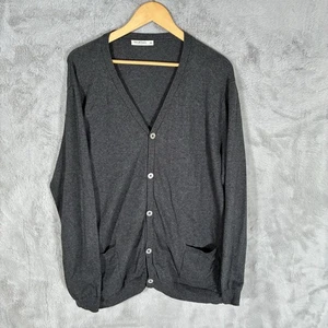 Woolovers Cardigan Mens 2XL Grey Cotton Cashmere Long Sleeve - Picture 1 of 7