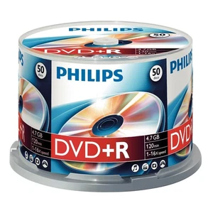 Philips DVD+R 4.7 GB 1-16x Speed 120 Minuten Spindel 50 Stück - Bild 1 von 8