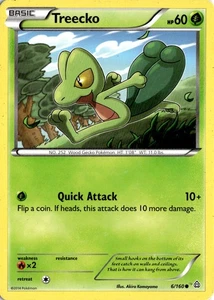 Pokémon Treecko XY Primal Clash 6/160 Common Light Play LP Card Scan 2015 - Picture 1 of 2