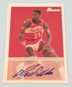 Dominique Wilkins Signed Autographed 2009 Topps Bowman Card Atlanta Hawks HOF - Picture 1 of 2