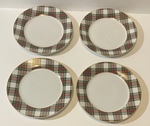 Lauren Ralph Lauren Skyler 9" Salat Dessert Teller Schottenkaro 4er Set - Bild 1 von 4