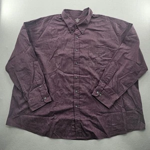 Camicia Dockers uomo taglia 4XL marrone manica lunga con bottoni - Foto 1 di 13