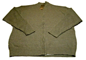 Koman Sport Men's Gray Full Zipper Mock Neck 2-Pockets Sweater-Size 2XL-NWT - Picture 1 of 13