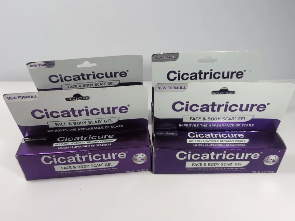 Lote de 4 Gel Cicatricure Cicatricure para Cicatrices Faciales y Corporales 1oz Ea Nuevo y Sellado Foto 1 de 4
