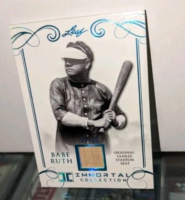 Cartão de assento Babe Ruth New York Yankees 2017 jogo folha usado estádio 39/50 LML53 - Imagem 1 de 2