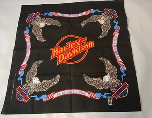 Vintage Harley-Davidson Bandana Handkerchief Eagle American Legend Genuine - Picture 1 of 4