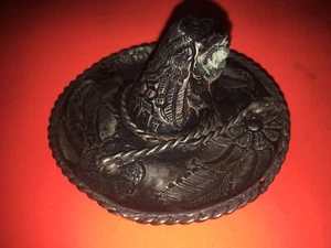 mexican hat sterling silver ornamental piece from 1960s rare hand made art work - Picture 1 of 7