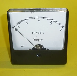 Einbau Anzeige Instrument AC Volts Simson 0 - 15   * - Picture 1 of 1