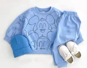 Mickey Minnie Mouse Baby Clothes Set 12m Blue - Picture 1 of 2