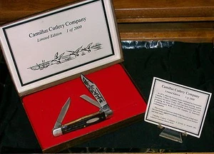 Camillus #72 Whittler Bone Stag Knife Inscribed Ducks Flying W/Packaging Rare - Picture 1 of 12