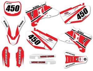 Yamaha Kit Gráficos YZF 450 YZ450F 2003 2004 2005 Kit Pegatinas RETRO Sticker Kit - Imagen 1 de 3