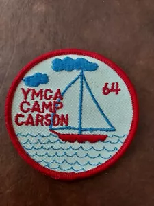 1964 Jacket Shirt Patch YMCA Camp Carson Princeton Gibson Co IN Sail Boat Logo - Picture 1 of 3