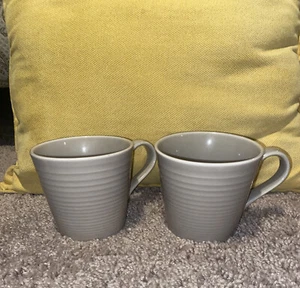 ROYAL DOULTON Gordon Ramsey Taupe Tan Ceramic Coffee Cups Set of 2 Coffee Mugs - Picture 1 of 3