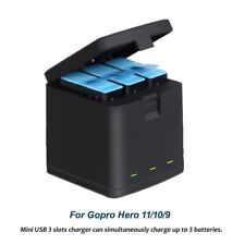 Multi-function Battery Dock Storage Charging Box for GoPro Hero 12,11,10,9 NXET