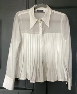 Mint Velvet Shirt Blouse Ivory Size L - Picture 1 of 9