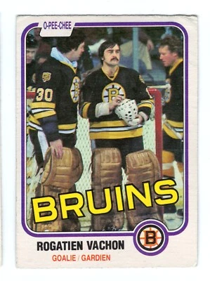 1981-82 OPC Rogie Vachon Card #10 Boston Bruins - Image 1 of 2