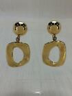 Auth Yves Saint Laurent Earrings Vintage Large Gold used