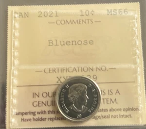 Canada - 10 Cents - 2021 - Bluenose - ICCS Certified - MS-66 - Picture 1 of 3