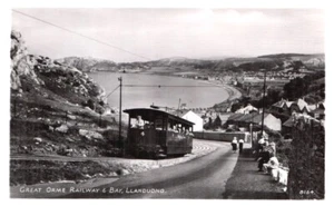 GREAT ORME RAILWAY & BAY,LLANDUDNO,WALES.VTG RPPC*B7 - Picture 1 of 2